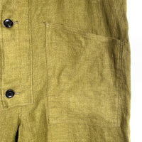 ANCELLM アンセルム LINENSUEDE DECK PANTS リネンスウェード デッキパンツ オーバーオール グリーン ANC-PT16 Size 1 福生店