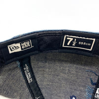 A BATHING APE アベイシングエイプ New Era ニューエラ デニム 猿ワッペン 59FIFTY キャップ 帽子 インディゴ size7 1/2 瑞穂店