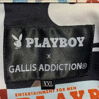 PLAYBOY プレイボーイ GALLIS ADDICTION ガリスアディクション プリント オープンカラーシャツ マルチ Size XXL 福生店