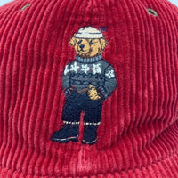 Polo Ralph Lauren ポロラルフローレン ポロベア コーデュロイ キャップ 帽子 レッド sizeF 瑞穂店