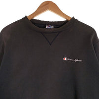 90's Champion チャンピオン クルーネック スウェット ロゴ刺繡 チャコールグレー USA製 Size M 福生店