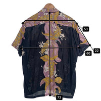 80's STUSSY ステューシー オープンカラーレーヨンシャツ アロハ ハワイアン 半袖 ブラック USA製 黒タグ Size S 福生店