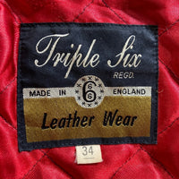 TRIPLE SIX 666 トリプルシックス レザー ダブルライダースジャケット ブラック レディース size34 瑞穂店