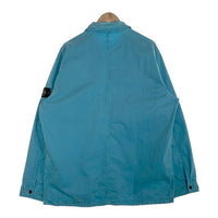 STONE ISLAND ストーンアイランド 20SS OLD EFFECT CANVAS OVERSHIRT オールドエフェクト キャンバスジップアップオーバーシャツ ターコイズブルー 7215114WN Size 3XL 福生店