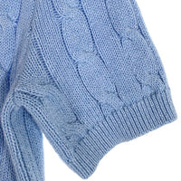 POLO RALPH LAUREN ケーブルニット 半袖 ポロシャツ ライトブルー Size XS 福生店