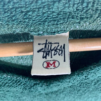 90's STUSSY ステューシー パイル地 Vネックトレーナー グリーン Size M 福生店