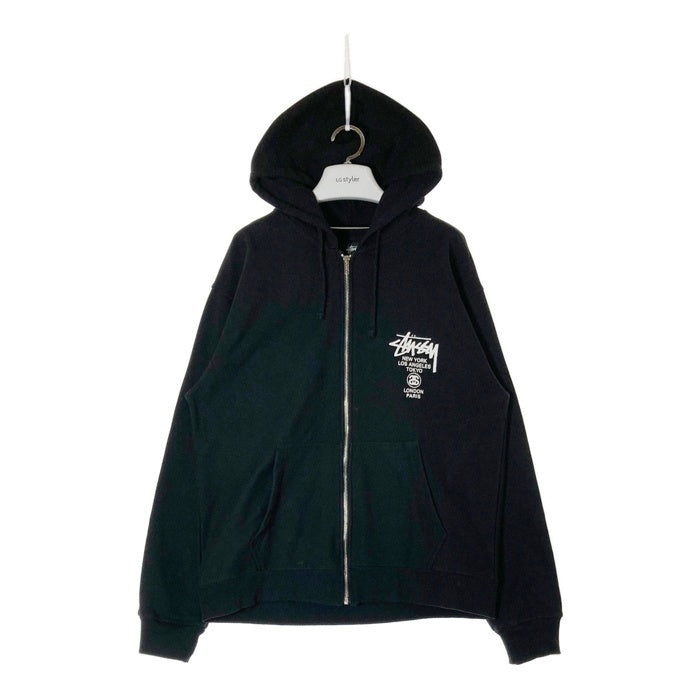 Stüssy ブラック パーカー M 中古・古着通販】stussy (ステューシー) パーカー ブラック