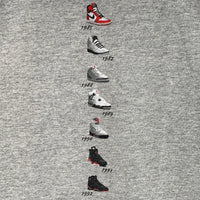 90's NIKE ナイキ 14 YEARS OF AIR エアジョーダン プリントTシャツ グレー メキシコ製 Size XL 福生店