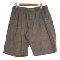 80-90's STUSSY ステューシー チェック柄 イージーショートパンツ グリーン コットン USA製 Size M 福生店