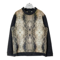 EMPORIO ARMANI エンポリオアルマーニ 毛皮プリント ニット セーター グレー sizeL 瑞穂店