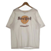 90's Hard Rock CAFE ハードロックカフェ HONOLULU プリントTシャツ ホワイト Hanes USA製 Size XL 福生店