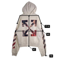 OFF-WHITE オフホワイト 21SS Caravaggio Over Hoodie カラヴァッジオ オーバー プルオーバースウェットパーカー ホワイト OMBB037R21FLE002 Size L 福生店