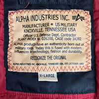 ALPHA INDUSTRIES アルファインダストリーズ TA0114-001 同色ワッペン刺繍 MA-1 フライトジャケット ブラック sizeXL 瑞穂店