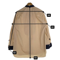H.S. Equipment ハバーサックエキップメント スタンドカラー コットンシャツ ベージュ ネイビー HSS005 Size 3 福生店