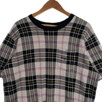 SUPREME シュプリーム 18SS Jacquard Tartan Plaid Tee ジャガード タータンチェック ポケットTシャツ コットンニット Size L 福生店