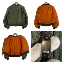 60`s U.S. ARMY 米空軍 SPORTS MASTERS スポーツマスター 縦ステッチ MA-1 ミリタリー フライトジャケット オリーブ 8415-818-7353 DSA-100-69-C-2767 Size L 福生店