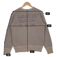 DELUXEWARE デラックスウエア BROOKLYN 前V プリント クルーネックスウェットトレーナー グレー S101-38 Size M 福生店