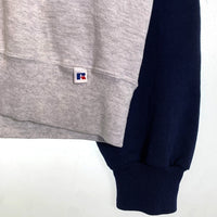 90's RUSSELL ATHLETIC ラッセルアスレチック 2トーン プルオーバースウェットパーカー グレー ネイビー USA製 Size XL 福生店