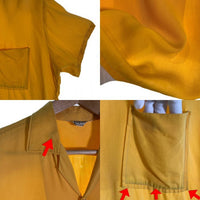 60's MADE IN CALIFORNIA オープンカラー レーヨンシャツ イエロー 半袖 Size M 福生店