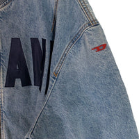 DIESEL ディーゼル D-VINZ Bomber Jacket デニム ボンバージャケット リブブルゾン ライトブルー 大谷サテンワッペンカスタム品 Size L 福生店