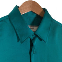 ami alexandre mattiussi アミ アレクサンドルマテュッシ ポリエステル レギュラーカラーシャツ グリーン Size 38 福生店