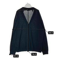 ATON エイトン 7055524 WOOL WASHI OVERSIZED CARDIGAN 和紙混 ウールカーディガン ブラック size6 瑞穂店