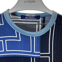 JUNYA WATANABE COMME des GARCONS MAN ジュンヤワタナベ コムデギャルソンマン WO-T002 AD2014 パッチワーク 総柄 Tシャツ ブルー sizeS 瑞穂店