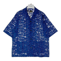 Needles ニードルズ Cabana Shirt カバナシャツ C Pe R Lace Cloth FLOWER フラワーレース 半袖 ブルー MR252 Size M 瑞穂店
