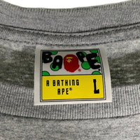 A BATHING APE アベイシングエイプ 1ST CAMO COLLEGE TEE カモ カレッジTシャツ プリント グレー Size L 福生店