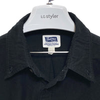 Pherrow's フェローズ ワンポイント刺繍 オックスフォード B.D 長袖シャツ ブラック size15 MEDIUM 瑞穂店