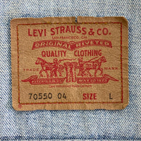 Levi’s リーバイス 70550-0476 01年製 ユーロリーバイス チュニジア製 トラッカージャケット Gジャン ライトインディゴ sizeL 瑞穂店