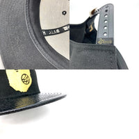 A BATHING APE アベイシングエイプ 24karats トゥエンティーフォーカラッツ New Era ニューエラ サル刺繍 型押し 9FIFTY キャップ 帽子 ブラック×ゴールド sizeF -2 瑞穂店