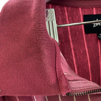 STUSSY ステューシー ハーフジップ ストライプ ポロシャツ ピンク sizeM 瑞穂店
