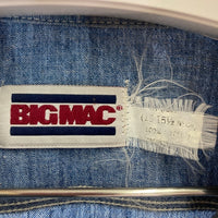 BIG MAC ビッグマック USA製 80's シャンブレーシャツ ライトブルー size不明 瑞穂店