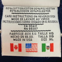 ADIDAS アディダス 80s トレフォイル刺繍ロゴ スウェット USA製 ネイビー sizeXL 瑞穂店