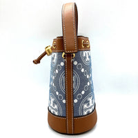 TORY BURCH トリーバーチ モノグラムジャガードバケットバッグ デニム調 ブルー系 瑞穂店