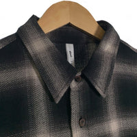 glamb グラム スタンリーロングチェックシャツ フランネル オンブレ ブラック GB15AT/SH09 Size 4 福生店