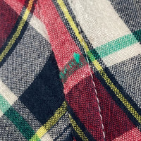 GOODENOUGH グッドイナフ GE-143004 バックロゴ マドラスチェック 長袖シャツ レッドxブルー sizeL 瑞穂店