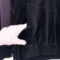 Needles ニードルズ Track Hoody トラックフーディ ベロア プルオーバーパーカー ブラック J0228 Size L 福生店