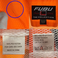 90-00's FUBU フブ サイドライン トラックジャケット ジップアップ オレンジ フード収納 Size L 福生店