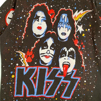 90's KISS ダブルサイド オーバープリント Tシャツ ブラック Hanes ブートレグ Size XL 福生店