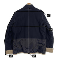 PRADA SPORT プラダスポーツ ウール ナイロン切替 ミリタリーライナー風 ボアジャケット ブラック 中綿 SGV470 Size 48 福生店