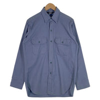 80-90's Woolrich ウールリッチ フランネルシャツ プレーン ブルー USA製 Size M 福生店