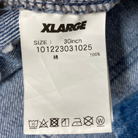 X LARGE エクストララージ Denim Cargo Pants デニムカーゴパンツ ライトブルー Size 30 瑞穂店