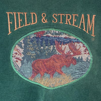 FIELD&STREAM フィールド&ストリーム 90's USA製 フロント刺繍 スウェットトレーナー グリーン sizeL 瑞穂店