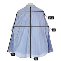 BEAMS ビームス 11-11-0206-803 ストライプ フェイクレイヤードシャツ ブルー sizeM 瑞穂店