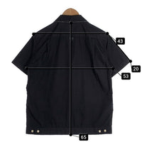 SAVOY CLOTHING サヴォイクロージング オープンカラー 半袖シャツ ブラック ストライプ ポケット ロカビリー Size M 福生店
