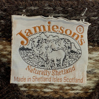 Jamieson's ジャミーソンズ フェアアイル柄 Vネック ウールセーター ブラウン Size S 福生店