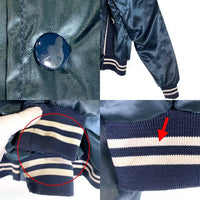 90's U.S.NAVY 米海軍 ナイロン スタジアムジャケット スタジャン ネイビー USA製 SOFFE JACKET Size L (42-44) 福生店