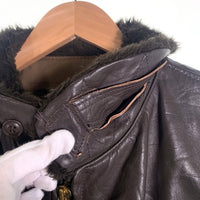 U.S. NAVY 米海軍 USN G-1 LEATHER FLIGHT JACKET レザー フライト ジャケット グレー 8415-00-526-7624 Size 48 福生店